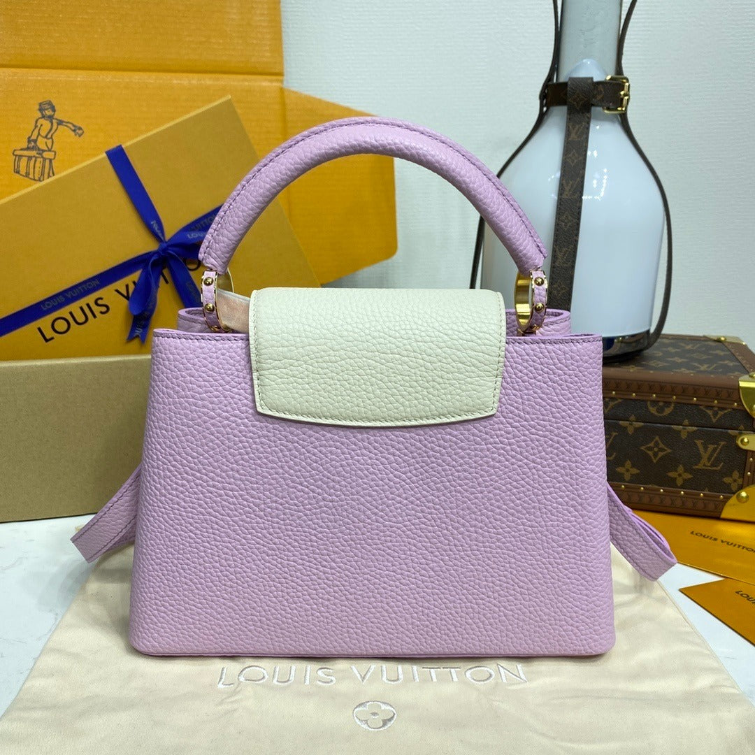 Louis Vuitton Capucines BB Metal Flower Strap Handbag Large