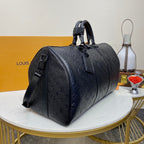 Louis Vuitton Keepall Bandoulière 50 Travel Bag (Embossed Leather)
