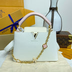 Louis Vuitton Capucines BB Metal Flower Strap Handbag Large