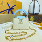 Louis Vuitton Capucines Handbag Lovelock Chain Series