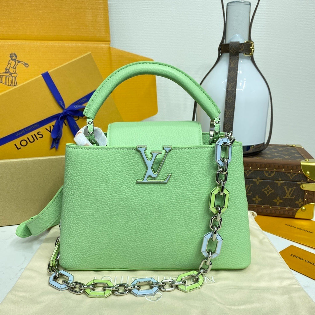 Louis Vuitton Capucines BB Metal Flower Strap Handbag Large