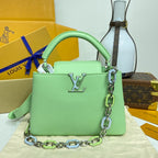 Louis Vuitton Capucines BB Metal Flower Strap Handbag Large