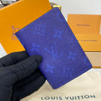 Louis Vuitton Wallet Set Blue Monogram