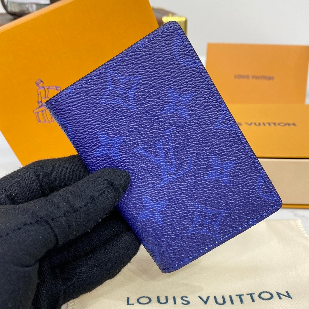Louis Vuitton Wallet Set Blue Monogram