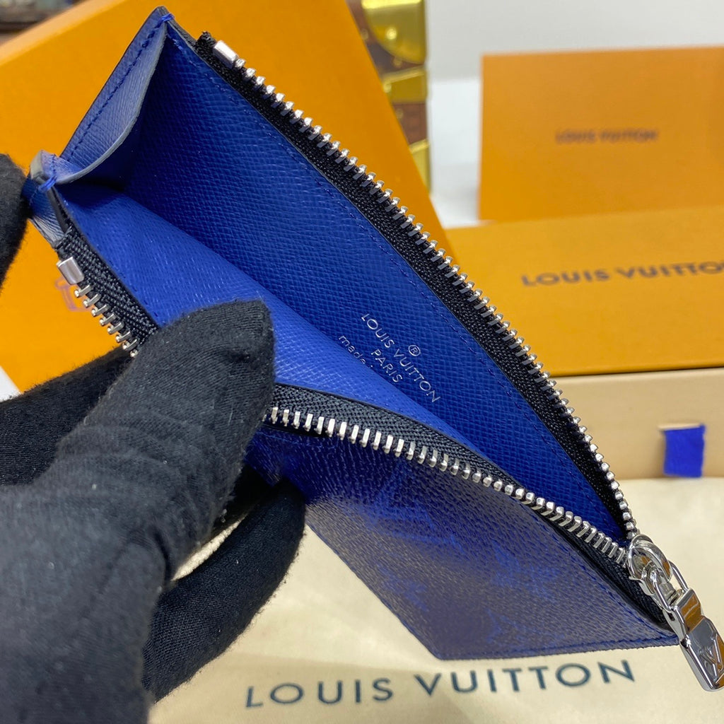 Louis Vuitton Wallet Set Blue Monogram