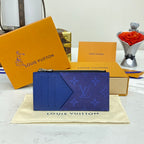 Louis Vuitton Wallet Set Blue Monogram