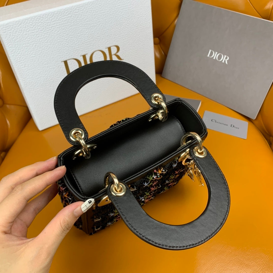 Christian Dior Lady Dior Embroidered Beaded Bag