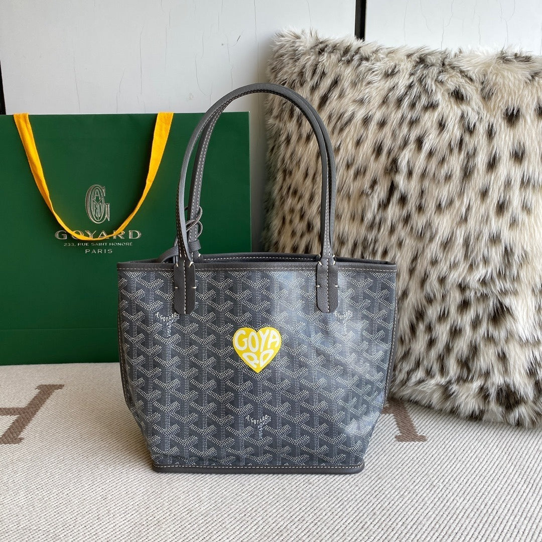 Goyard Heart Mini Reversible Shopping Tote (Mother & Child Set)