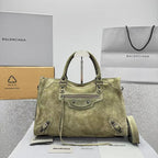 Balenciaga Le City Motorcycle Bag Medium Suede