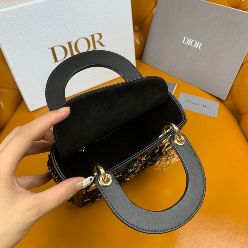 Christian Dior Lady Dior Embroidered Beaded Bag