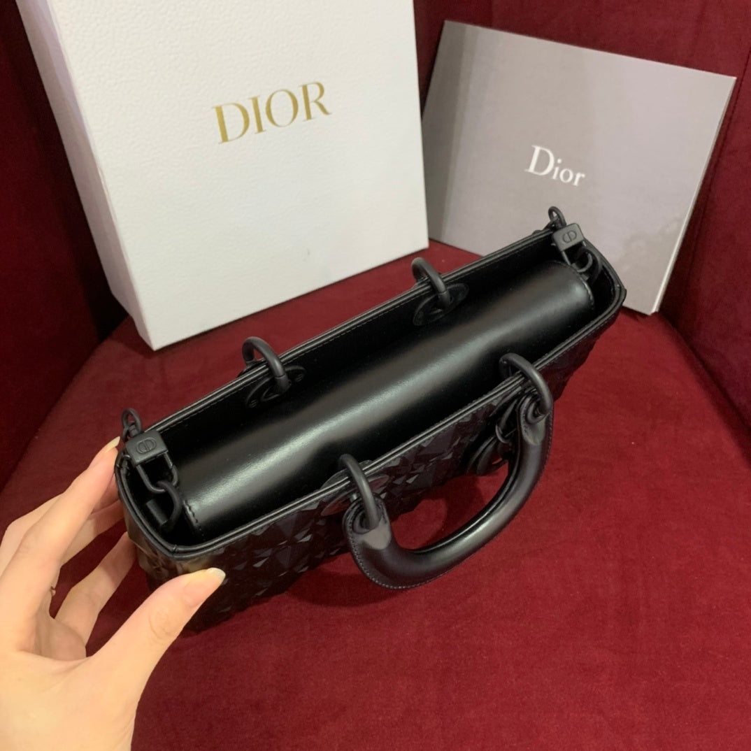 Christian Dior Lady Dior Diamond-Cut Cannage Leather Bag