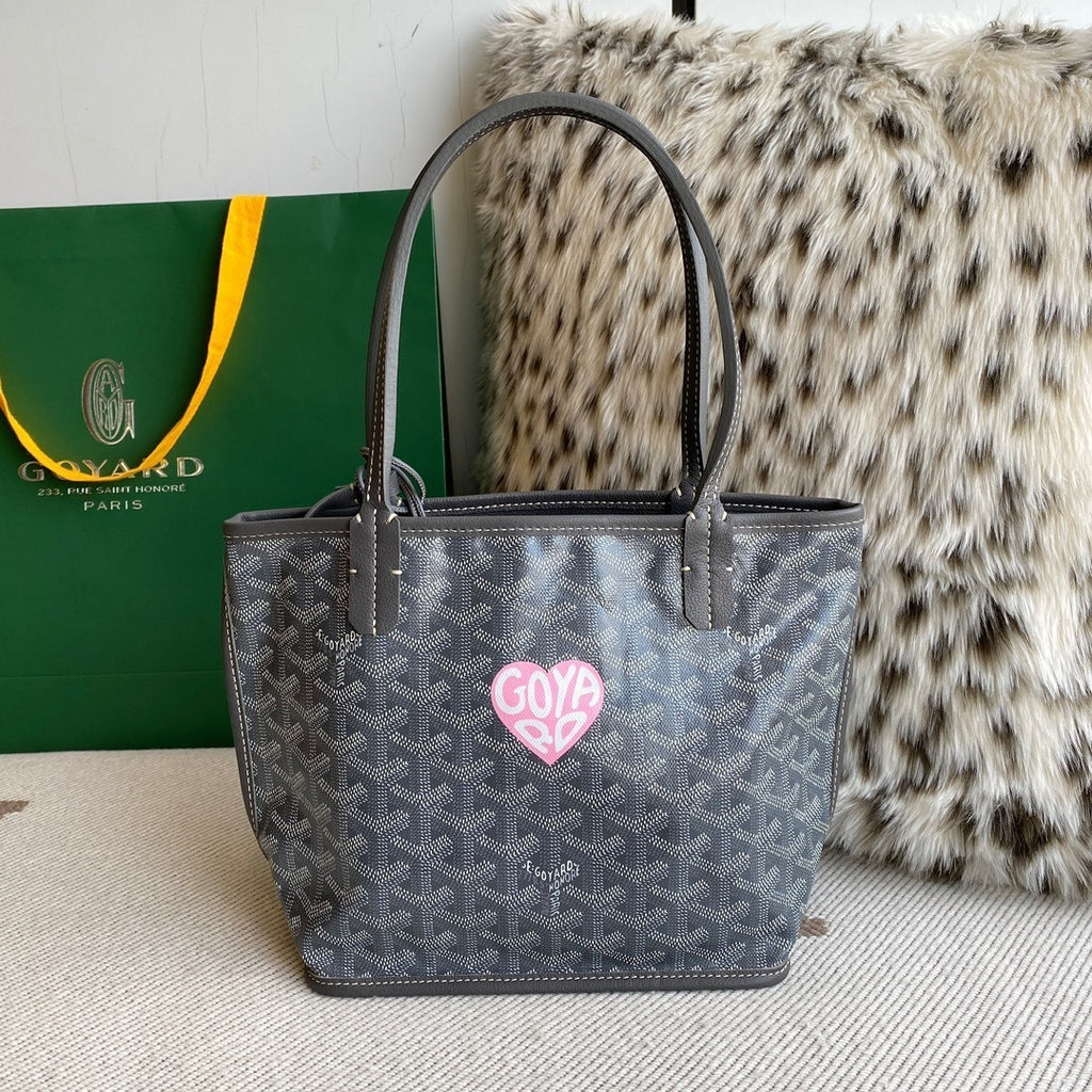 Goyard Heart Mini Reversible Shopping Tote (Mother & Child Set)