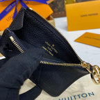 Louis Vuitton Wallet Set Black Embossed