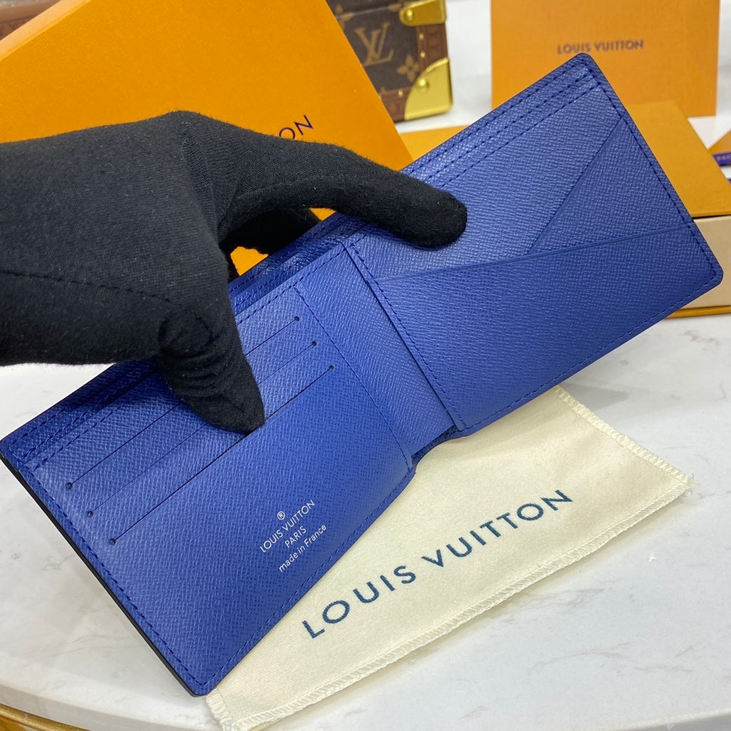 Louis Vuitton Wallet Set Blue Monogram