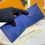 Louis Vuitton Wallet Set Blue Monogram