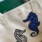 Goyard Spring Summer Seahorse Reversible Tote (Medium)