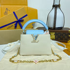 Louis Vuitton Capucines Handbag Lovelock Chain Series