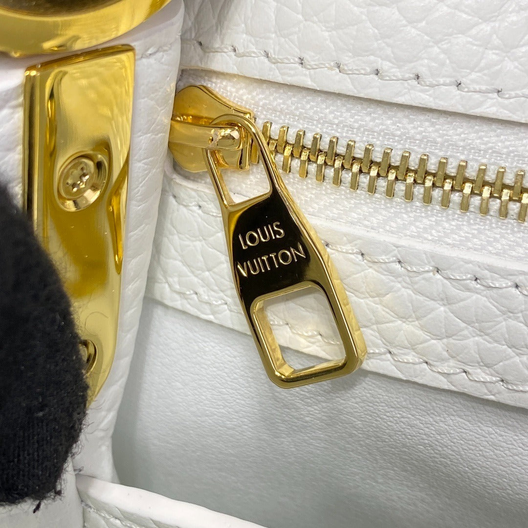 Louis Vuitton Capucines Handbag Lovelock Chain Series