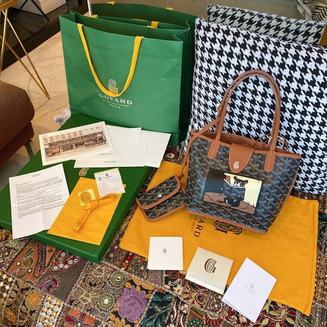 Goyard Mini Tote – Painted French Bulldog Edition