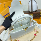 Louis Vuitton Capucines Handbag Lovelock Chain Series
