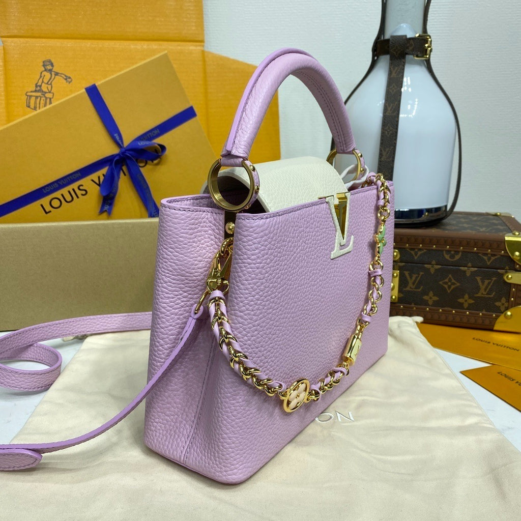 Louis Vuitton Capucines BB Metal Flower Strap Handbag Large