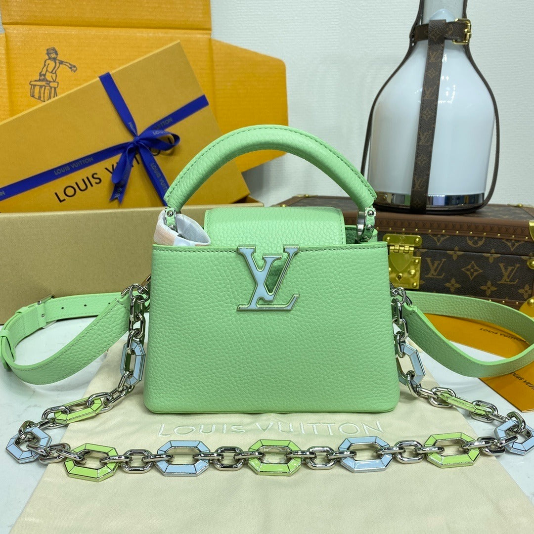 Louis Vuitton Capucines BB Metal Flower Strap Handbag