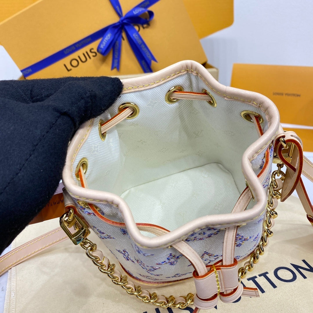Louis Vuitton Nano Noé Denim Jacquard