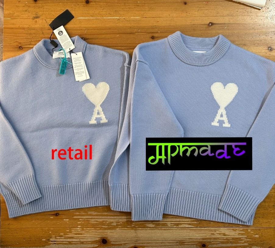 Ami Light Blue Wool Sweater