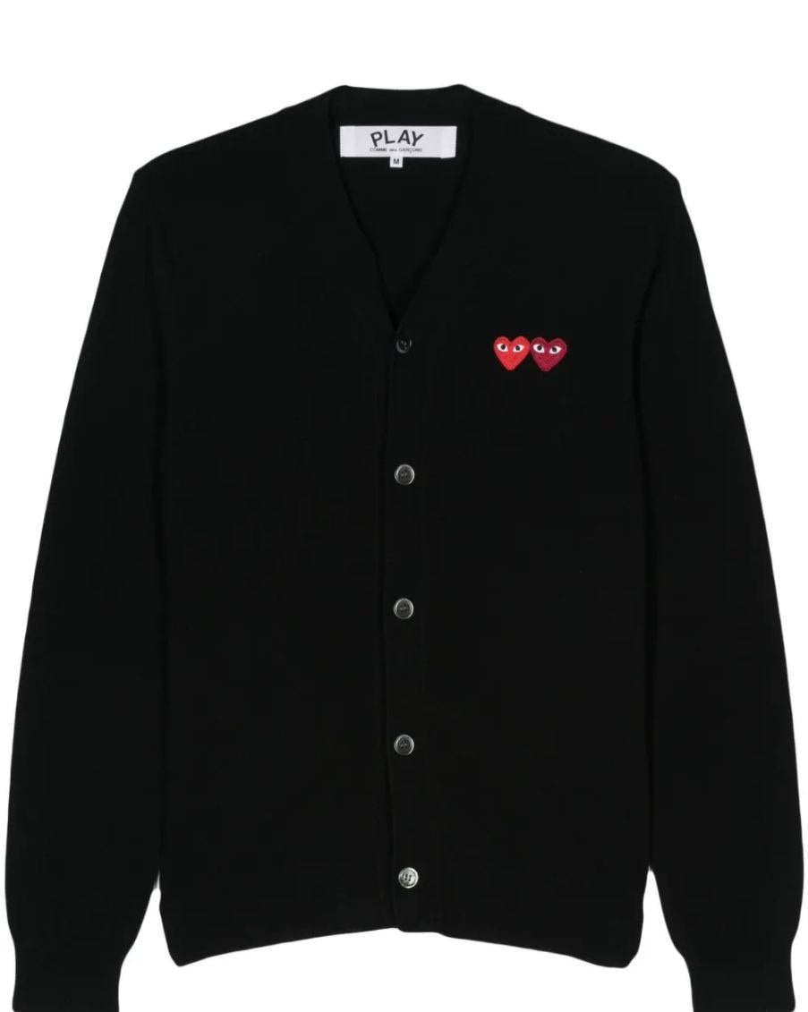CDG Double Heart Cardigan