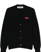 CDG Double Heart Cardigan