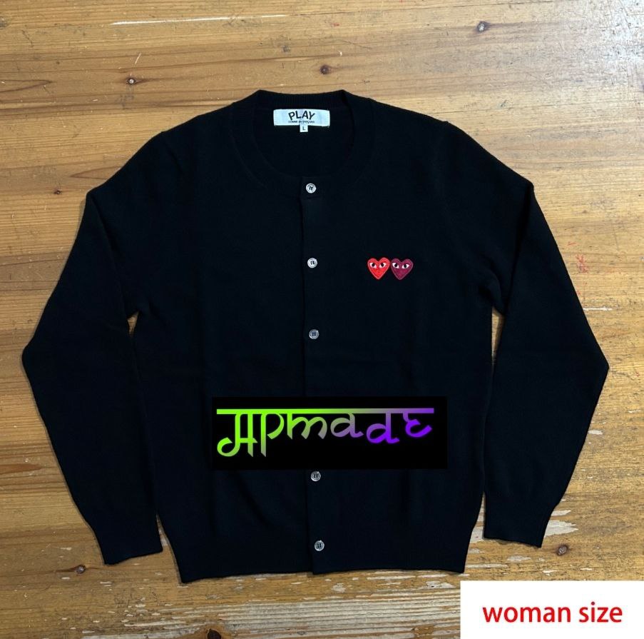 CDG Double Heart Cardigan