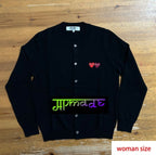 CDG Double Heart Cardigan