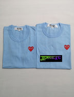 CDG Heart T-Shirt Blue