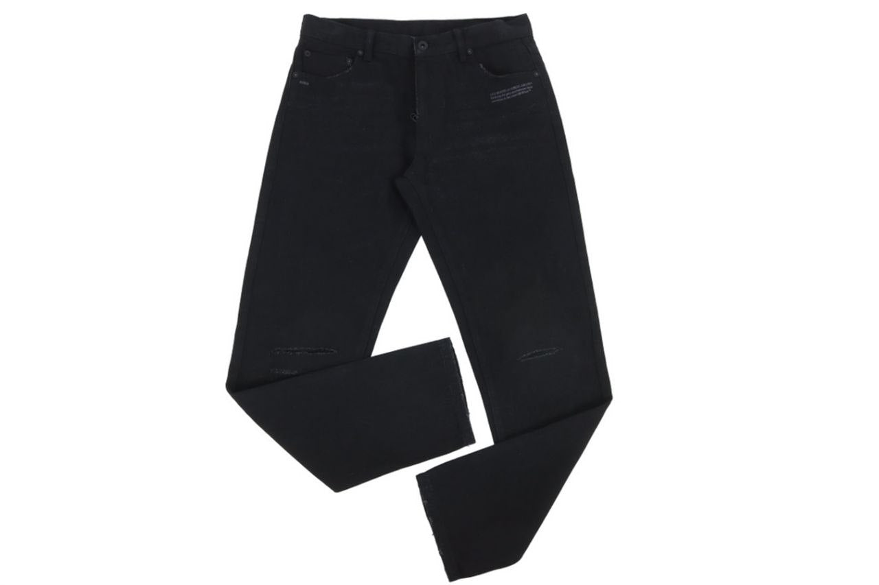 Off-White Black Denim Straight Jeans