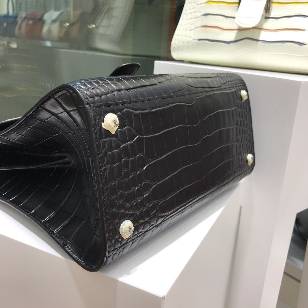 Delvaux Brillant Croc Texture Bag