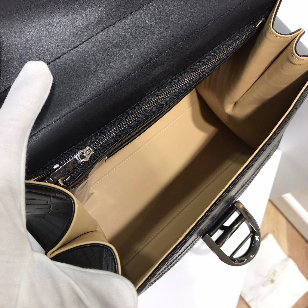 Delvaux Brillant Croc Texture Bag