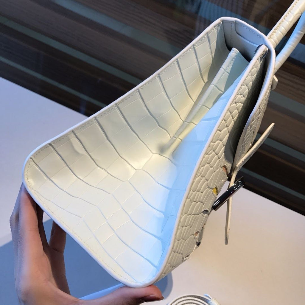 Delvaux Brillant Croc Texture Bag