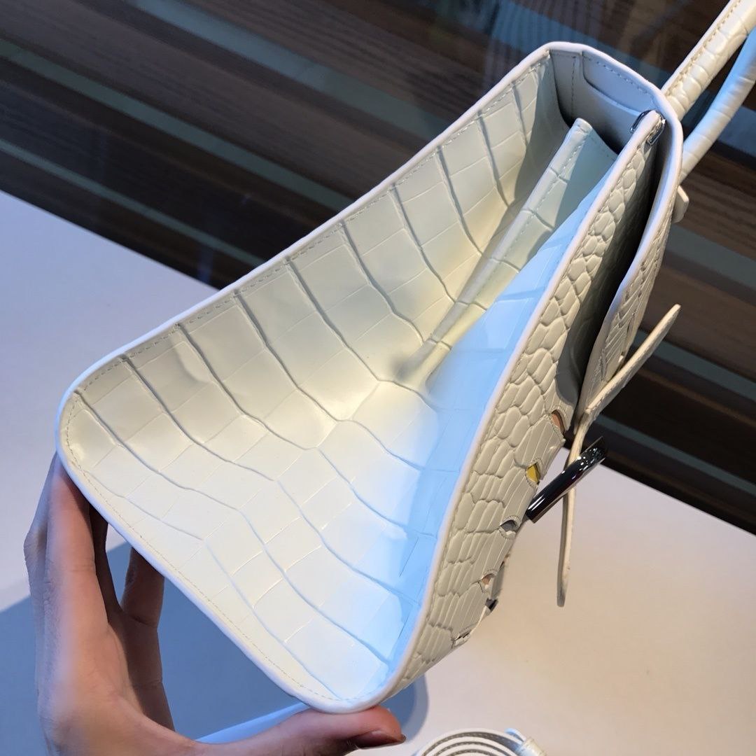 Delvaux Brillant Croc Texture Bag