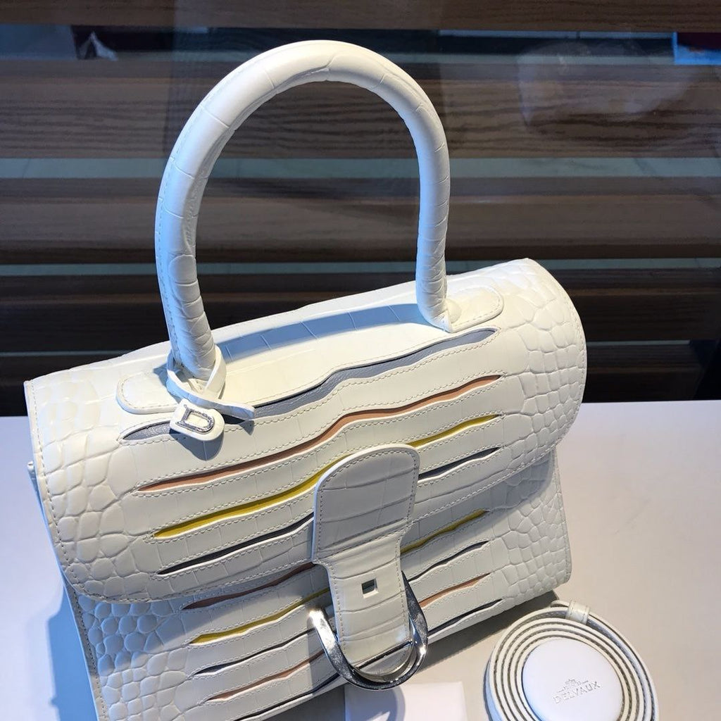 Delvaux Brillant Croc Texture Bag