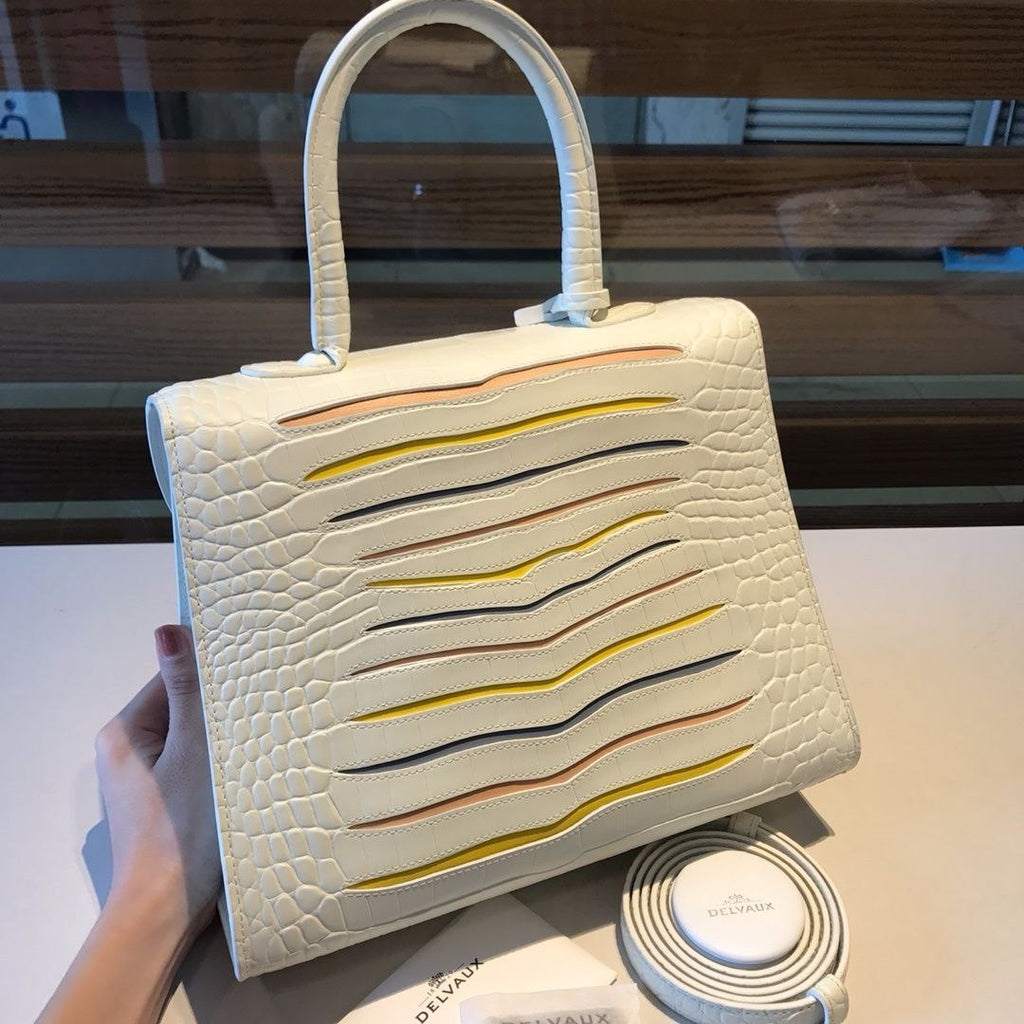 Delvaux Brillant Croc Texture Bag