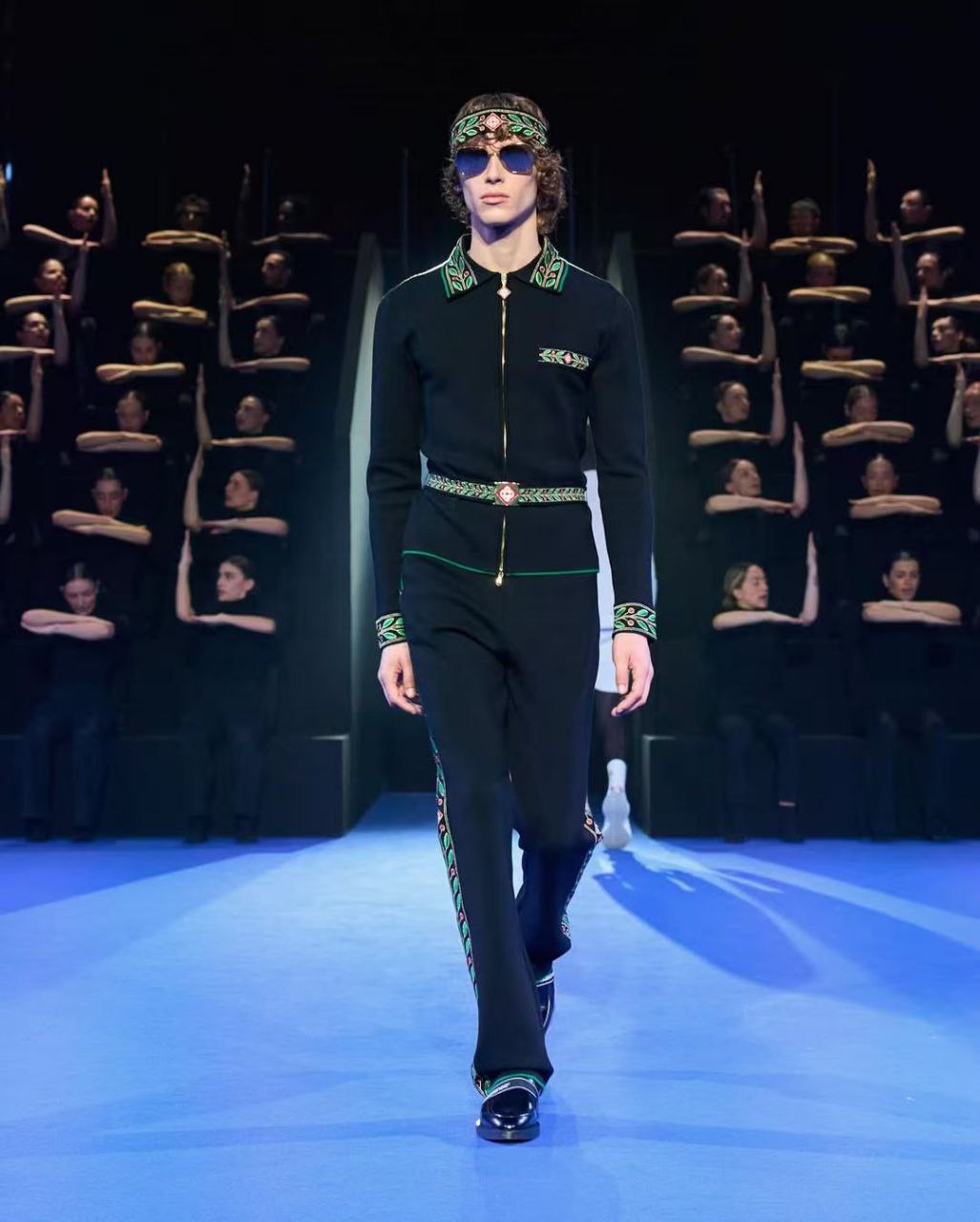 Casablanca Embroidered Laurel Pants