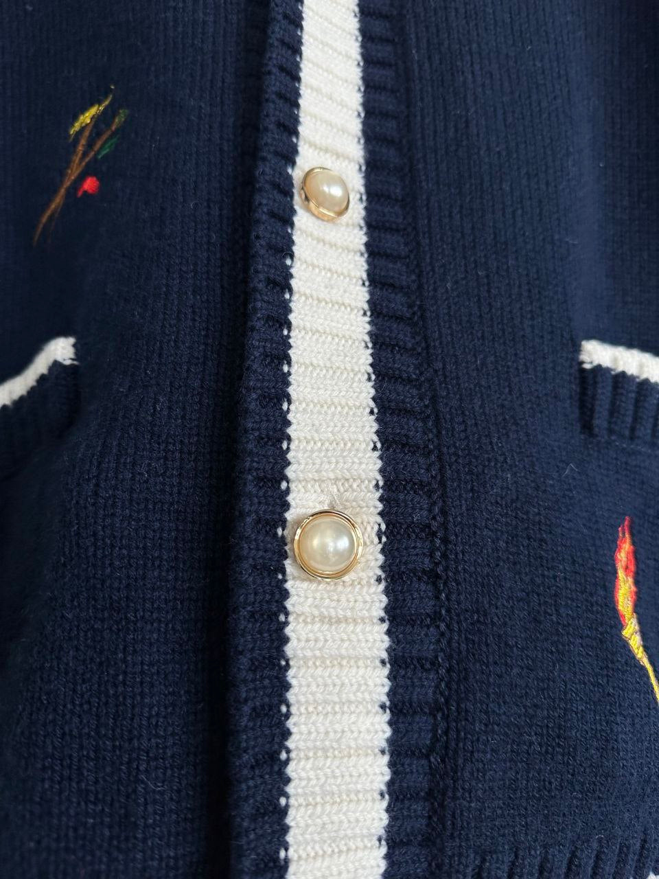 Casablanca Embroidered Cashmere Cardigan