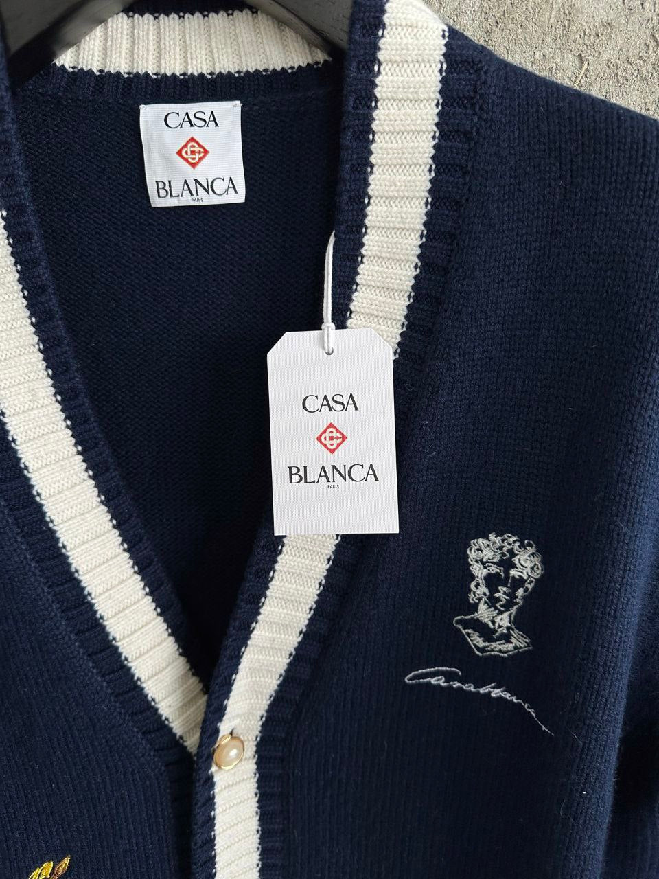 Casablanca Embroidered Cashmere Cardigan