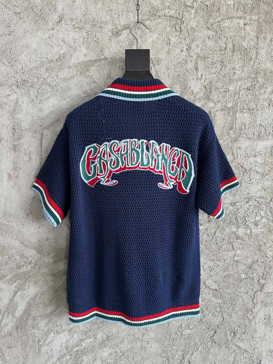Casablanca Crochet Knit Half Sleeve Shirt