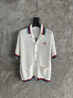 Casablanca Crochet Knit Half Sleeve Shirt