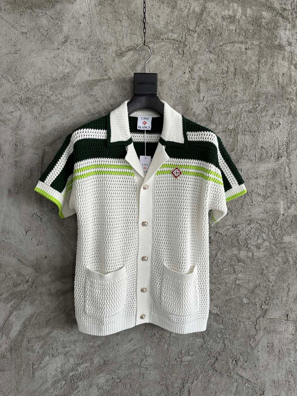 Casablanca Crochet Knit Half Sleeve Shirt