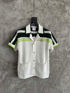 Casablanca Crochet Knit Half Sleeve Shirt