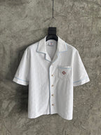 Casablanca Crochet Knit Half Sleeve Shirt