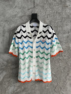 Casablanca Crochet Knit Half Sleeve Shirt