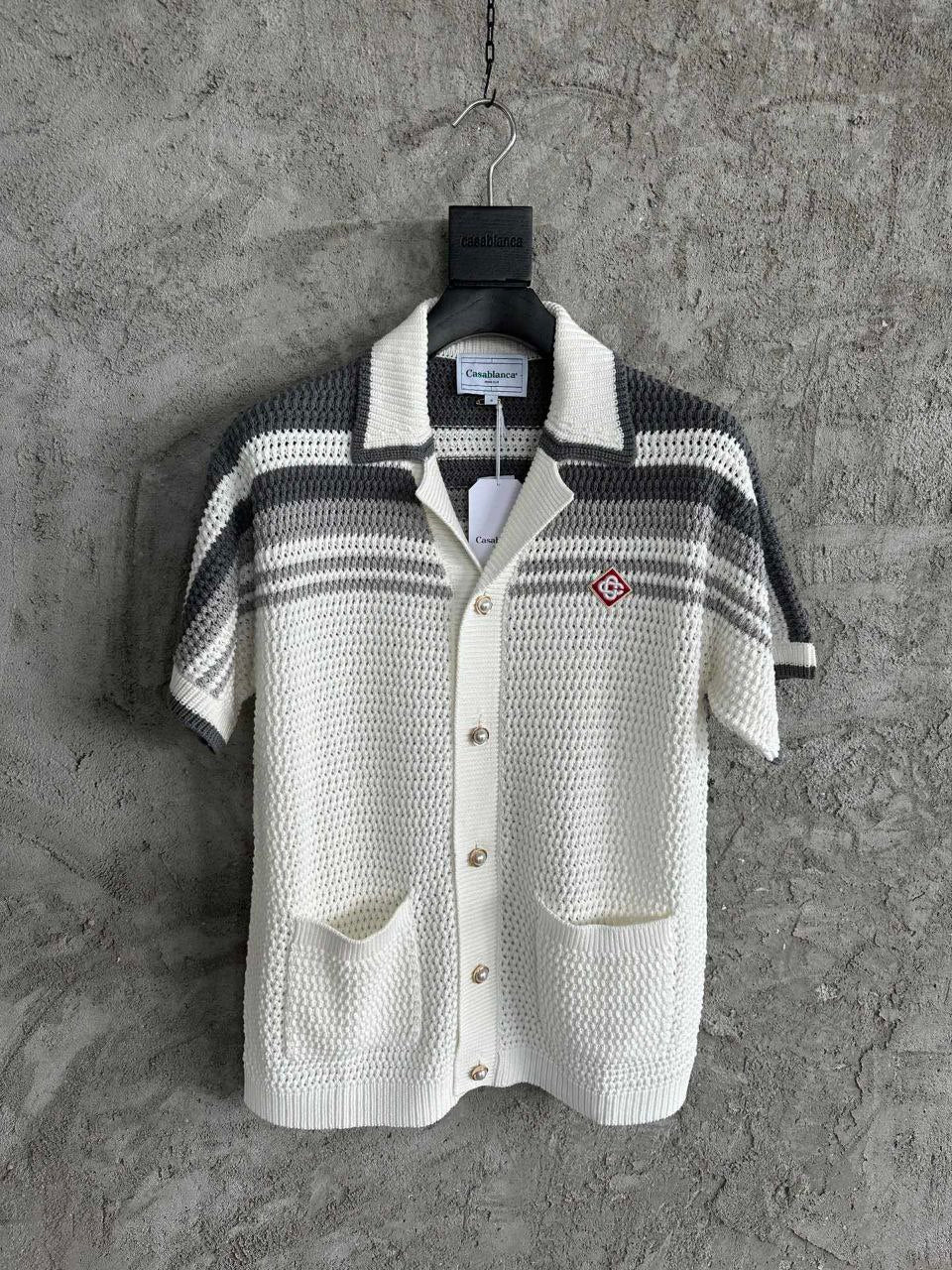 Casablanca Crochet Knit Half Sleeve Shirt